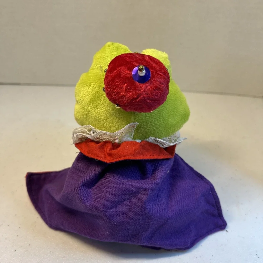 Plush Green Frog Prince Charming Stuffed Animal Toy Crown Cape Collar 7
